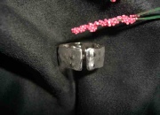 Massiver Silber-Ring mit speziell gepunzter Struktur