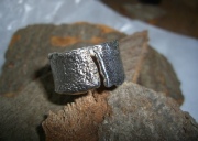 Ring mit gerader offener Front, 925er Silber